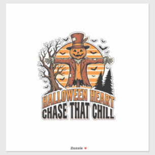 Vogelverschrikker Halloween Shirt Vintage Gravure Sticker