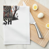 Vogelverschrikker Halloween Shirt Vintage Gravure Theedoek (Quarter Fold)