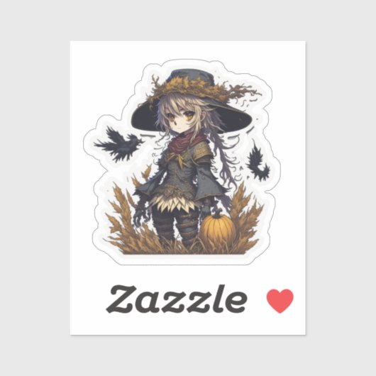 Vogelverschrikker Halloween  Sticker (Vel)