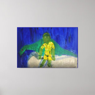 Vogelverschrikker met Bronto Canvasprint Canvas Afdruk