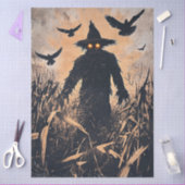 Vogelverschrikker met gloeiende ogen in Cornfield  Tissuepapier (Craft)