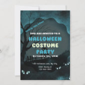 vogelverschrikker met Jack-O' Lantaarnkop Blauw Ha Kaart (Voorkant)