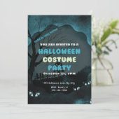 vogelverschrikker met Jack-O' Lantaarnkop Blauw Ha Kaart (Staand voorkant)