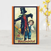 Vogelverschrikker met Kaart van Halloween van Hoge (Gele Bloem)