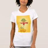 vogelverschrikker met pompoenen vrouwen T-shirt (Voorkant)