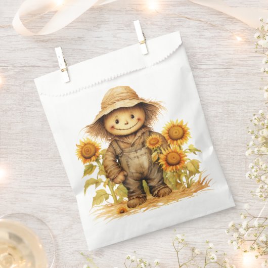 vogelverschrikker met zonnebloem bedankzakje (Geknipt)