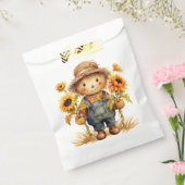 vogelverschrikker met zonnebloem bedankzakje (Gezegeld)