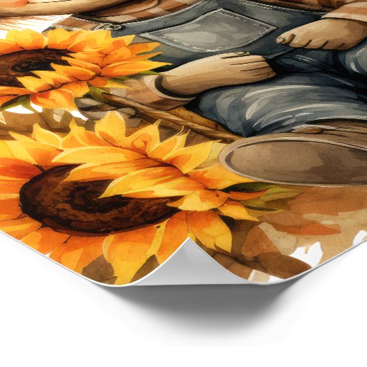 vogelverschrikker met zonnebloem poster (Hoek)