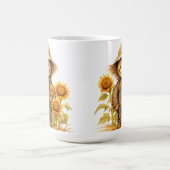 vogelverschrikker met zonnebloemen koffiemok (Center)