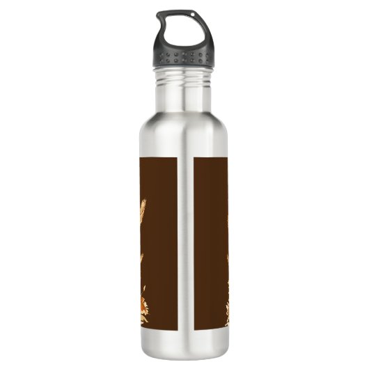 vogelverschrikker met zonnebloemen waterfles  (Achterkant)