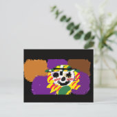 Vogelverschrikker patch knuffel briefkaart (Staand voorkant)