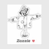 Vogelverschrikker schets sticker (Vel)