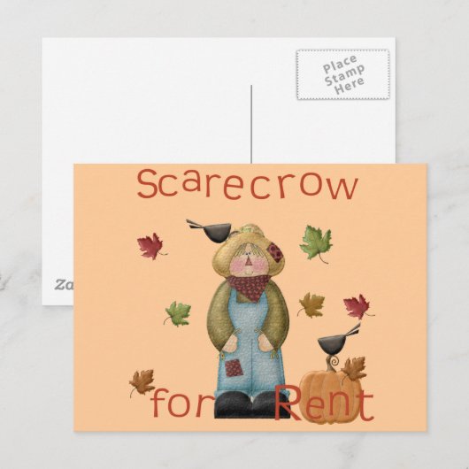 vogelverschrikker te huur briefkaart (Voorkant / Achterkant)