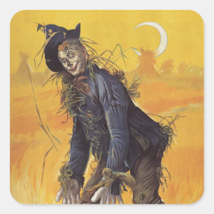 Vogelverschrikker uit Wizard of Oz, Klassieke Spro Vierkante Sticker
