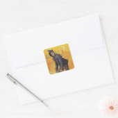 Vogelverschrikker uit Wizard of Oz, Klassieke Spro Vierkante Sticker (Envelop)