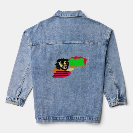 Vogelverschrikker vreugde denim jacket (Achterkant)