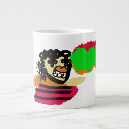 Vogelverschrikker vreugde grote koffiekop