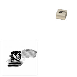 Vogelverschrikker vreugde rubberstempel