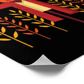 vogelverschrikkerpompoen hoofd tarwe veld herfst H Poster (Hoek)