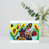 vogelverschrikkerpret briefkaart (Staand voorkant)
