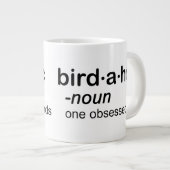 vogelverslaafde vogelaholic grote koffiekop (Voorkant rechts)