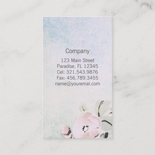 Vogelversoepeling - Visitekaartjes (Achterkant)