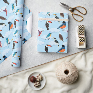 vogelverzamelpapier cadeaupapier