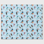 vogelverzamelpapier cadeaupapier (Vlak)