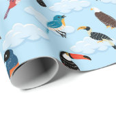 vogelverzamelpapier cadeaupapier (Rol Hoek)