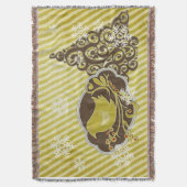 Vogelvezel op woestendag deken (Voorkant Verticaal)