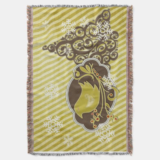 Vogelvezel op woestendag deken (Voorkant Verticaal)