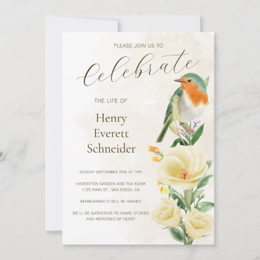 Vogelviering van het levensmonument met foto kaart (Voorkant)