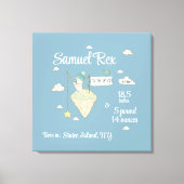 Vogelvlekken met weinig Beer Canvas Afdruk (Voorkant)