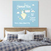 Vogelvlekken met weinig Beer Canvas Afdruk (Insitu (Slaapkamer))