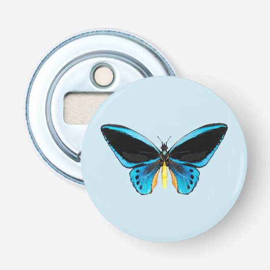 Vogelvleugelvlinder Button Flesopener (Voorkant)