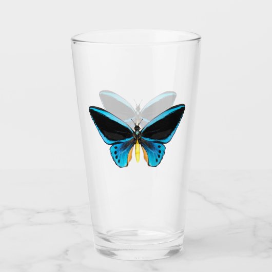 Vogelvleugelvlinder Glas (Voorkant)