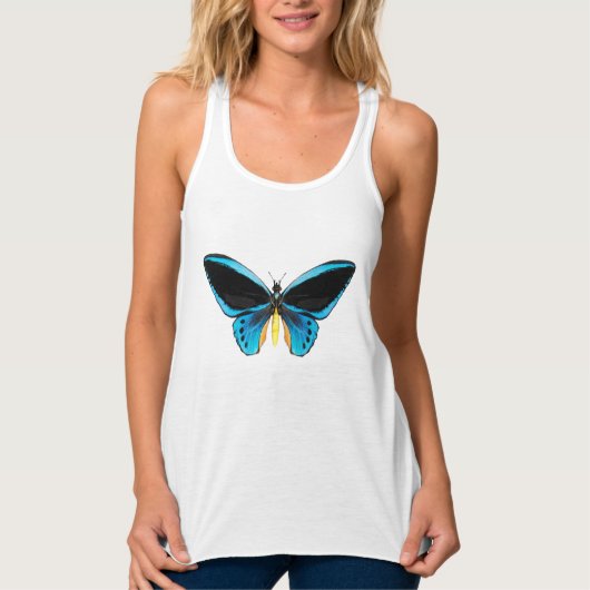 Vogelvleugelvlinder Tanktop (Voorkant)