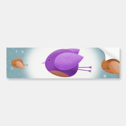 Vogelvliegen Bumpersticker (Voorkant)