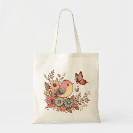 Vogelvliegen en vlinders tote bag
