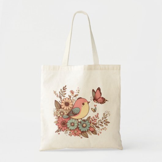 Vogelvliegen en vlinders tote bag (Voorkant)