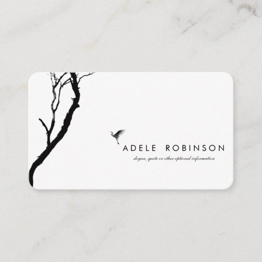 Vogelvliegen naar een boom/Zen Holistic Wellness © Visitekaartje (Voorkant)