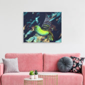 Vogelvliegen op Abstracte achtergrond Canvas Afdruk (Insitu (Woonkamer))