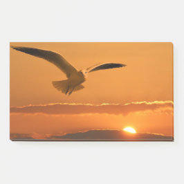 Vogelvliegen op zonsondergang post-it® notes