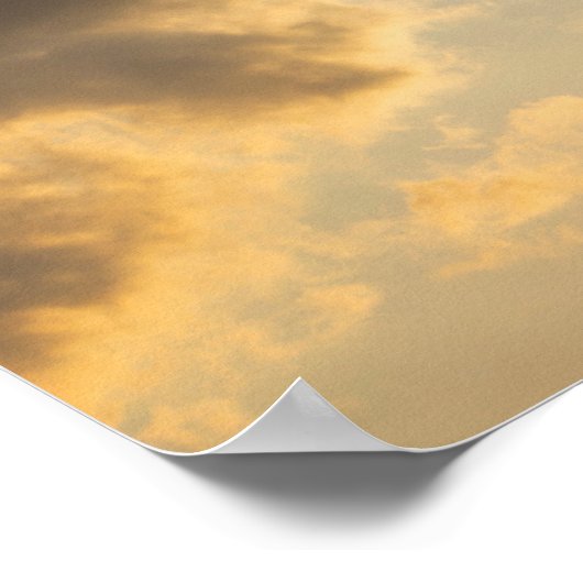 Vogelvliegen op zonsondergang poster (Hoek)