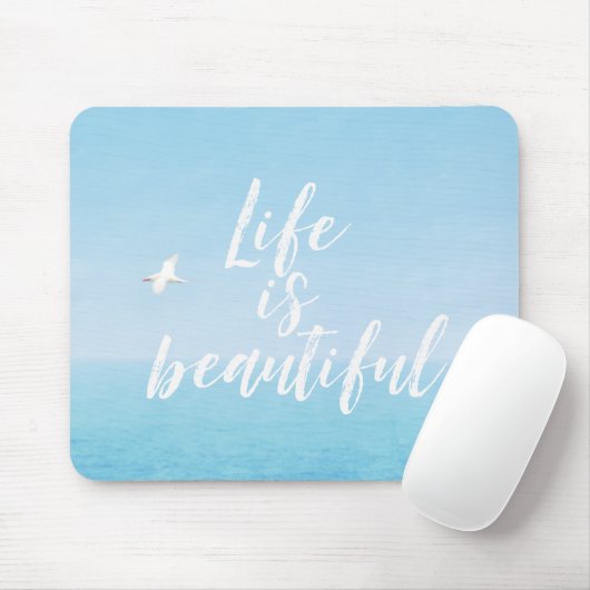 Vogelvliegen over de oceaan in het Inspirerend van Muismat (Met muis)