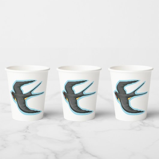 Vogelvliegen Papieren Bekers