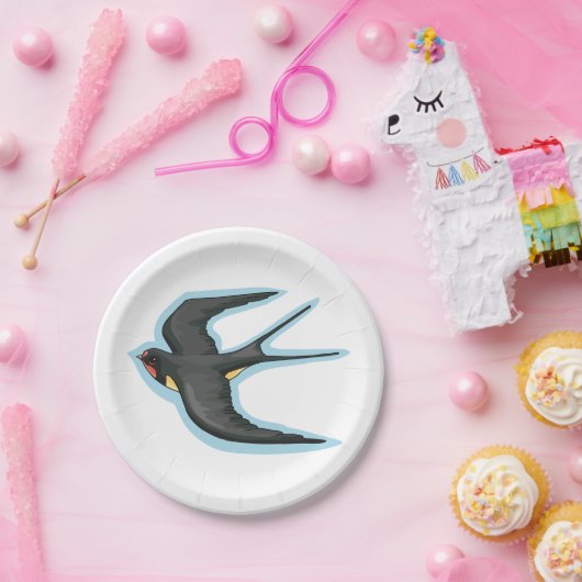 Vogelvliegen Papieren Bordje