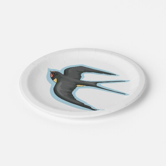 Vogelvliegen Papieren Bordje (Gekanteld)