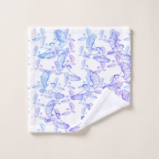 Vogelvliegen patroon bad handdoek (Wasdoekje)