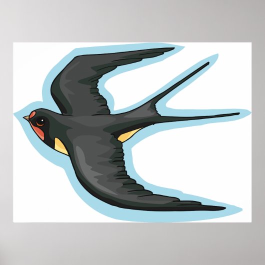 Vogelvliegen Poster (Voorkant)